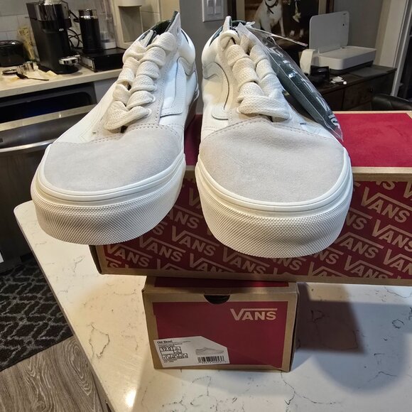 Vans OLD SKOOL OVERSIZED LACE VN0007NTWGR White Green Skateboarding MENS 12 NEW - Picture 7 of 12